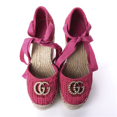 gucci espedrills|gucci espadrilles wedges pink.